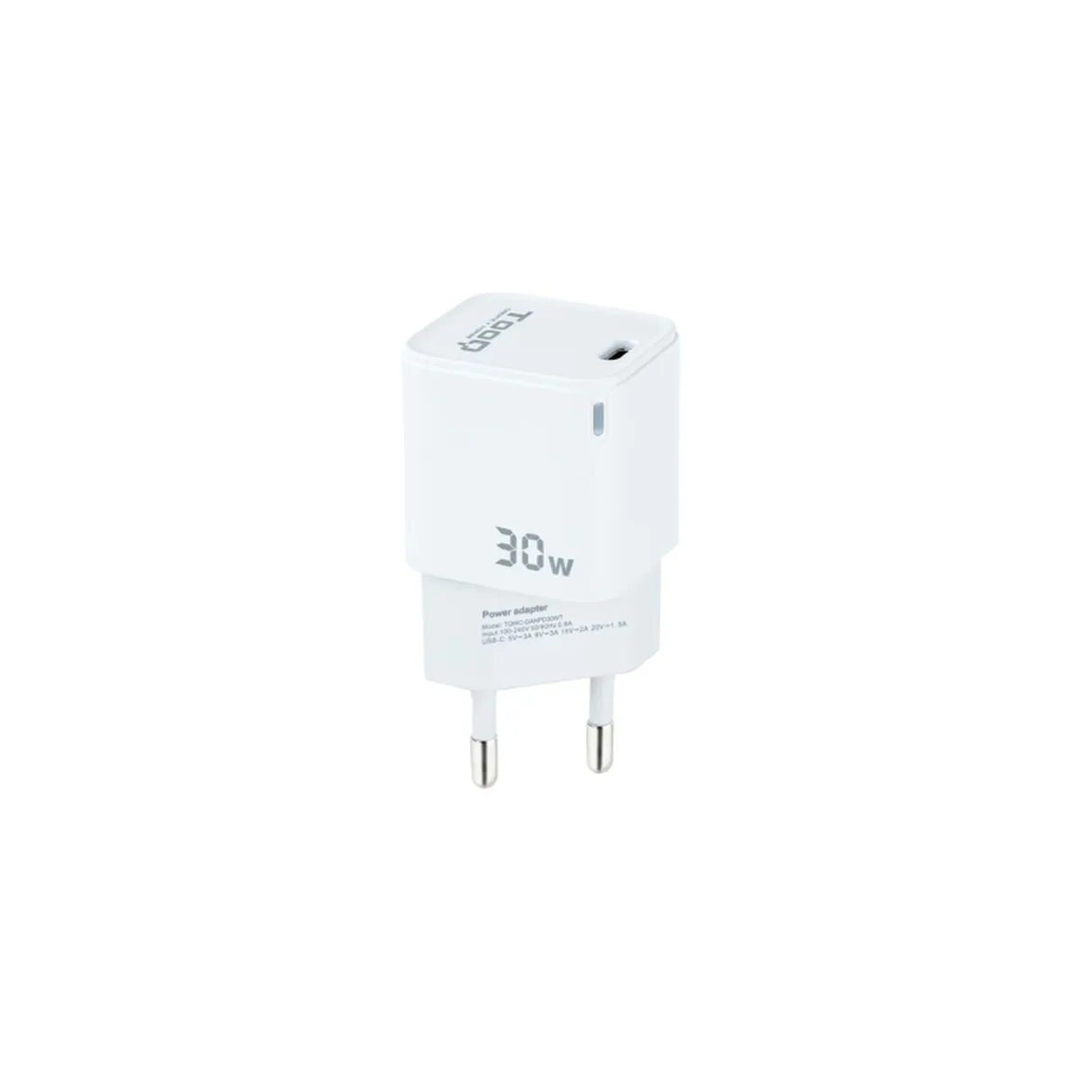 Wall Charger TooQ TQWC-GANPD30WT