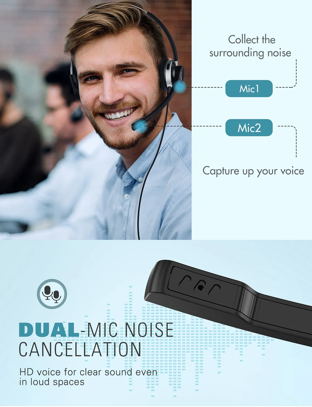 [wholesale: $21-$35 /piece] Mpow HC3 Bluetooth Headset with Charging Dock(Wired Optional)